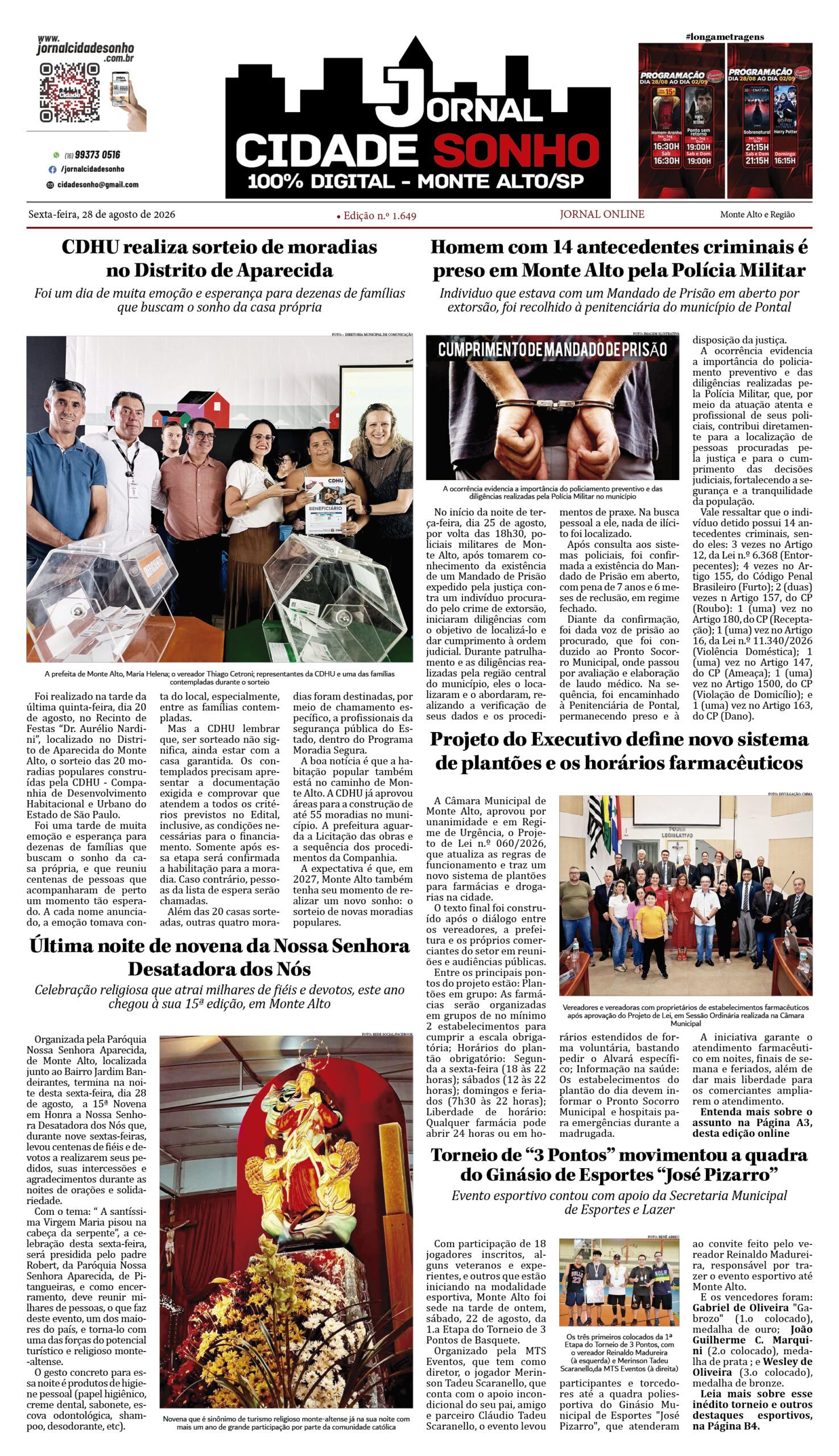 Edição nº 1.649 de 28 de agosto de 2026