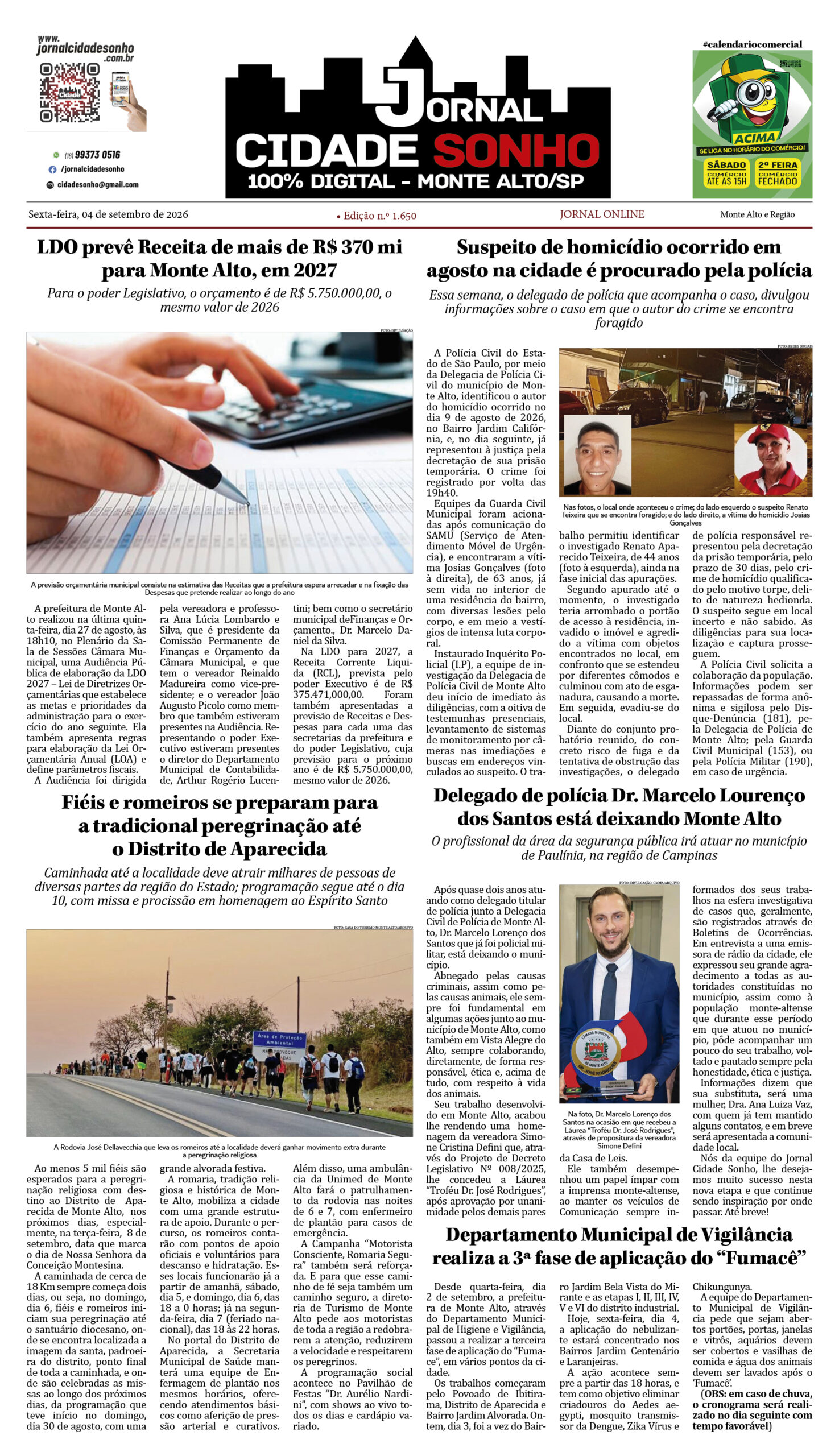 Edição nº 1.650 de 04 de setembro de 2026